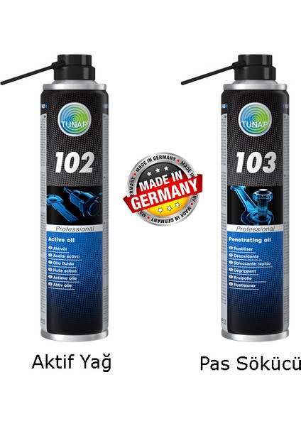 Tunap MP102-103 Set Yağ&pas Sökücü 400+400 ml