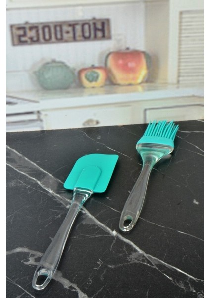 Slikon Spatula ve Slikon Fırça Seti Mutfak Pasta Spatula Yumurta Fırçası