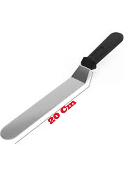 Eğik Oval Uçlu Pasta Sıvama Spatulası 20 cm B072