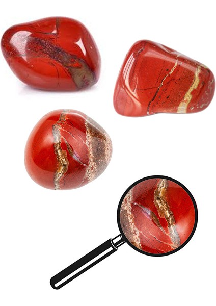 Sertifikalı Tamburlanmış Kırmızı Jasper Taşı Kütle