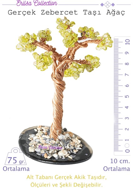 Zebercet (Peridot) Taşı Ağaç - Akik Plakalı Obje fiyatları