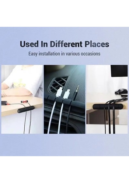 5 Klipler Kabloları Organizatör Kablo Tutucu Kablo Sarıcı Için iphone Için Xiaomi USB Masaüstü Düzenli Yönetim Klipleri Fare Kulaklık Tel Kordon (Yurt Dışından)