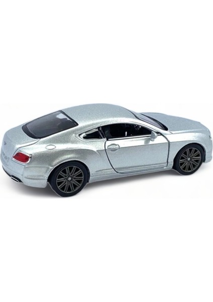 Peda Toy Bentley Continental Gt Speed Model Araba 1,36 Ölçek Lisanslı Çek Bırak Araba Kapı Aç Kapa Gri