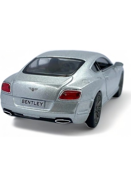 Peda Toy Bentley Continental Gt Speed Model Araba 1,36 Ölçek Lisanslı Çek Bırak Araba Kapı Aç Kapa Gri