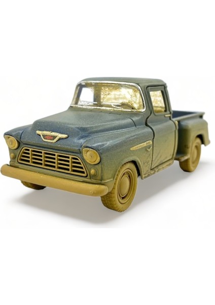 Peda Toy Metal Model Chevrolet Lisanslı Die-Cast Araç 1,36 Çek Bırak Kapı Aç Kapa 1955 Chevrole Pick Up Çamur