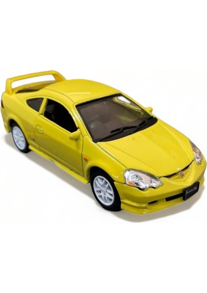 Metal Model Honda Orjinal Lisanslı Die-Cast Araba 1,36 Çek Bırak Kapı Aç Kapa Honda Type R Sarı