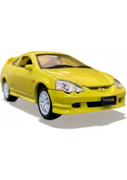 Metal Model Honda Orjinal Lisanslı Die-Cast Araba 1,36 Çek Bırak Kapı Aç Kapa Honda Type R Sarı