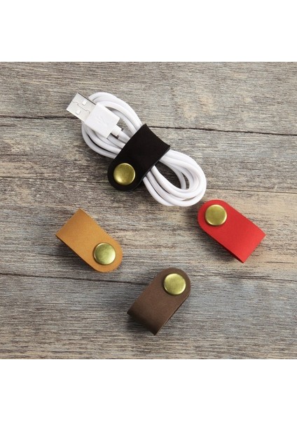 Stylea-Black Evrensel Kablo Sarıcı Kulaklık Klip Sapanlar Cep Telefonu Değiştirme Tel Organizatör Yönetimi Koruyucu Kordon Sabitleyici Deri Tutucu (Yurt Dışından) fiyatları