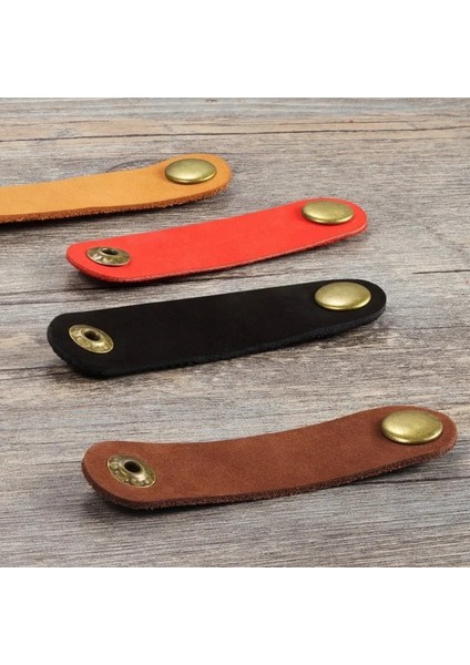 Stylea-Black Evrensel Kablo Sarıcı Kulaklık Klip Sapanlar Cep Telefonu Değiştirme Tel Organizatör Yönetimi Koruyucu Kordon Sabitleyici Deri Tutucu (Yurt Dışından) fırsatları