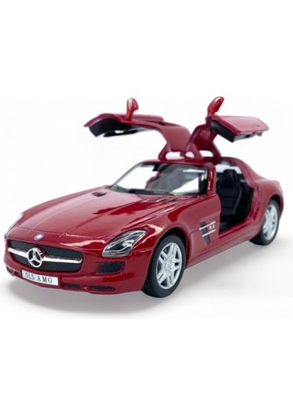 Peda Toy Metal Model Mercedes Lisanslı Die-Cast Araç 1,36 Çek Bırak Kapı Aç Kapa Mercedes Sls Amg