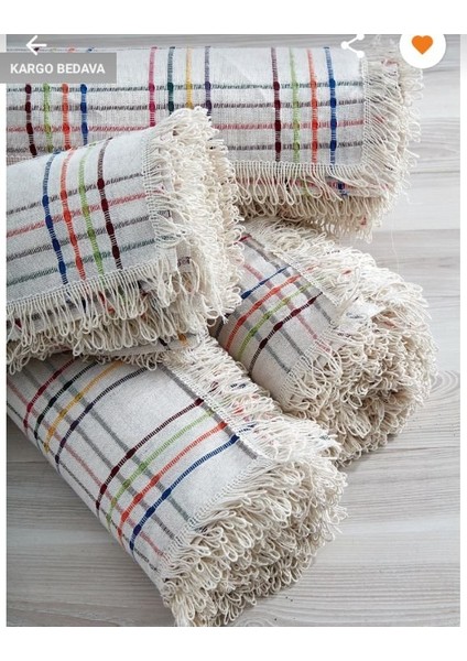 Pamuklu Buldan Işi Çok Renkli Çekyat Örtüsü 180*350