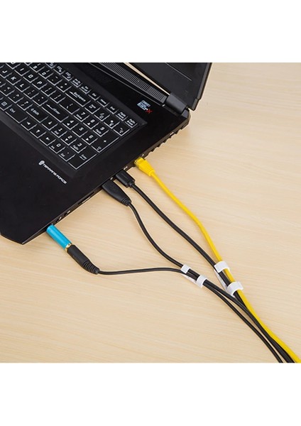 Küçük Beyaz 20 Adet Sonlandırıcı Tel Kelepçe Tel Düzenleyici Kablo Klipsi Toka Klipleri Bağları Sabitleyici Raptiye Tutucu Veri Telefon Hattı USB Sarıcı (Yurt Dışından)