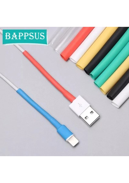 Rastgele Renk 3 Adet Veri Kablosu Koruma Renkli Isıyla Daralan Tüpler Koruyucu Kılıf Iphone Apple Cep Telefonu Şarj Hattı Koruyucu (Yurt Dışından)
