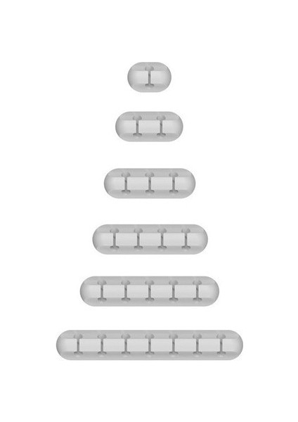 123457 Set Gri Silikon USB Organizatör Kablo Tutucu Kablo Sarıcı Masaüstü Düzenli Yönetim Fare Klavye Kulaklık Tel Organize Için Klipler Tutucu (Yurt Dışından)