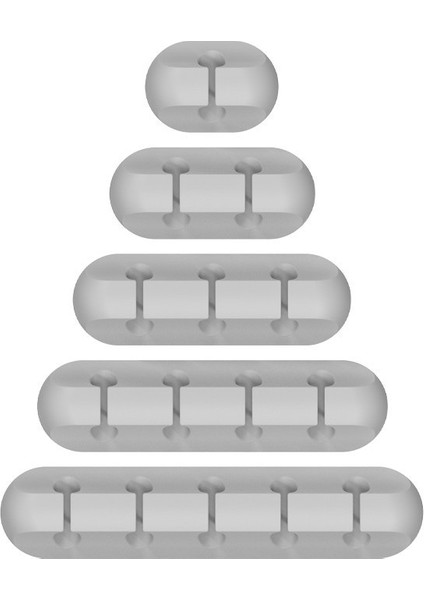 123457 Set Gri Silikon USB Organizatör Kablo Tutucu Kablo Sarıcı Masaüstü Düzenli Yönetim Fare Klavye Kulaklık Tel Organize Için Klipler Tutucu (Yurt Dışından)