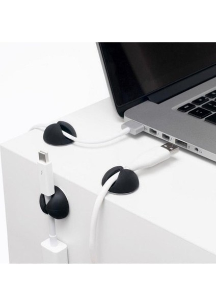 4 Adet Siyah 4 Adet Araba Masası Masaüstü Duvar Yuvarlak USB Tel Kordon Kablo Tutucu Klipler Organizatör Tutucu Kelepçeler Harmanlama Yönetimi Veri Kablosu Hub (Yurt Dışından)