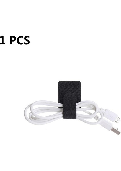 Küçük 1 Adet Naylon Kablo Bağları Kendinden Yapışkanlı Şarj Veri Kablosu Etiketi Sarıcı Kablolu Kulaklık Hattı Organizatör Kablo Için Düzenli Yönetim (Yurt Dışından)