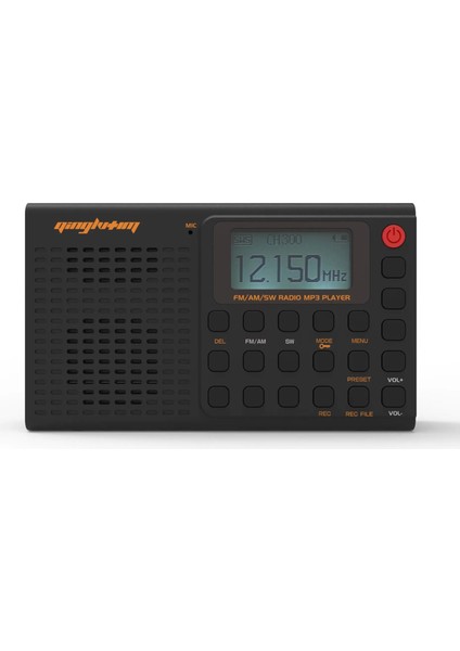 Bluetooth ile Taşınabilir Radyo Fm Am Sw Bt Cep Radyosu USB Mp3 Dijital Rec Kaydedici Desteği Tf Kart Bluetooth Radyo Alıcısı 64-108 Mhz Radyo (Yurt Dışından)