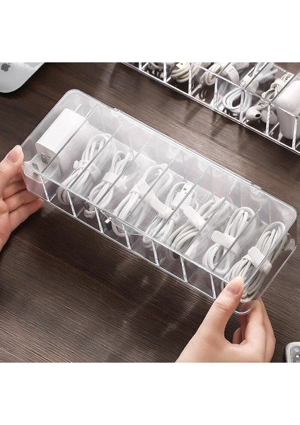 10 Adet Kablo Tel Saklama Kutusu Güç Şeridi Tel Kutusu Şeffaf Plastik Ev Qrganizer Kapaklı Anti Toz Kutuları Органайзер Для Косметии (Yurt Dışından) fırsatları