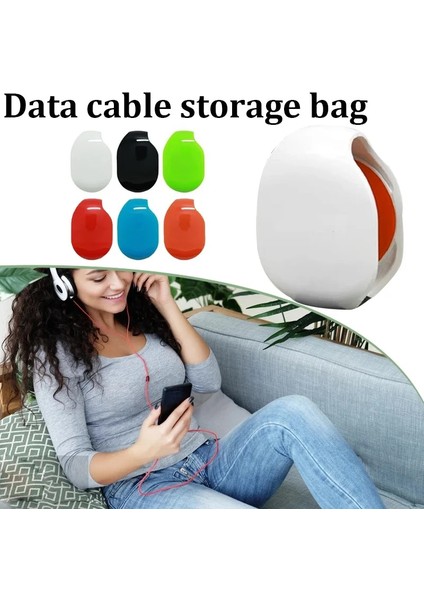 Sarı Veri Kablosu Kulaklık Depolama Cep Telefonu Otomatik Veri Kablosu Kulaklık Depolama Take-Up Hub Dijital Tel Kullanışlı ve Dayanıklı (Yurt Dışından)