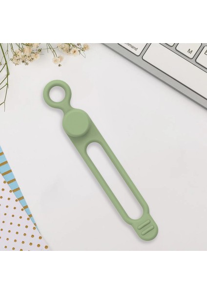 Sarı 5 Parça Kordon Bağları Silikon Kablo Tel Bağları Toka Tasarımı Yeniden Kullanılabilir Yumuşak Kordon Sarar Mutfak Aletleri Kablosu USB Şarj Kablosu (Yurt Dışından)