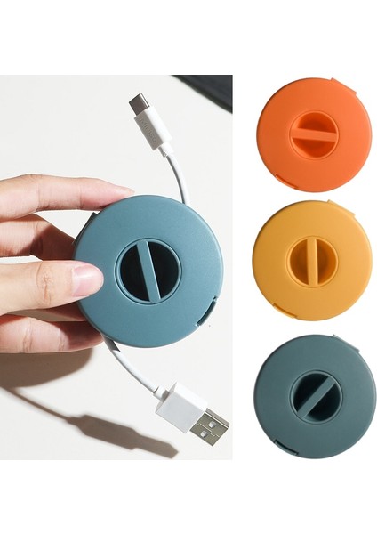 Sarı 1 Adet Yuvarlak Tel Sarıcı Kutusu Taşınabilir Çok Fonksiyonlu Veri Kablosu Düzenleyici Depolama Kablosu Konteyner USB Şarj Aleti Tutucu Yönetim Kutusu (Yurt Dışından) modelleri