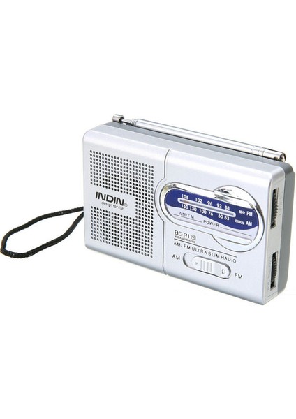 Gümüş Eski Moda Radyo Çok Fonksiyonlu Mini Cep BC-R119 Radyo Hoparlör Alıcısı Teleskopik Anten Radyo Alıcısı Desteği Am/fm (Yurt Dışından)