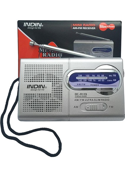 Gümüş Eski Moda Radyo Çok Fonksiyonlu Mini Cep BC-R119 Radyo Hoparlör Alıcısı Teleskopik Anten Radyo Alıcısı Desteği Am/fm (Yurt Dışından) fırsatları