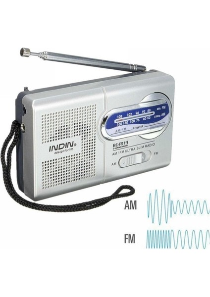 Gümüş Eski Moda Radyo Çok Fonksiyonlu Mini Cep BC-R119 Radyo Hoparlör Alıcısı Teleskopik Anten Radyo Alıcısı Desteği Am/fm (Yurt Dışından) indirimleri