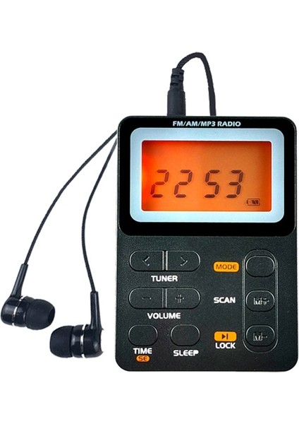 Gümüş Gri Taşınabilir Am/fm Radyo Alıcısı LCD Ekran Mini Mp3 Çalar Kulaklık ile Evrensel Walkman Desteği Tf Kart Oynatma (Yurt Dışından) fiyatları