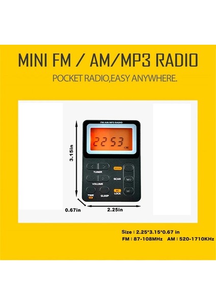 Gümüş Gri Taşınabilir Am/fm Radyo Alıcısı LCD Ekran Mini Mp3 Çalar Kulaklık ile Evrensel Walkman Desteği Tf Kart Oynatma (Yurt Dışından) indirimleri