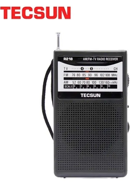 Tecsun R-218 Am/fm/tv Radyo Ses Cep Alıcısı, Dahili Hoparlör ile Taşınabilir Radyo FM:76.0-108.0MHZ Internet Radyosu (Yurt Dışından)