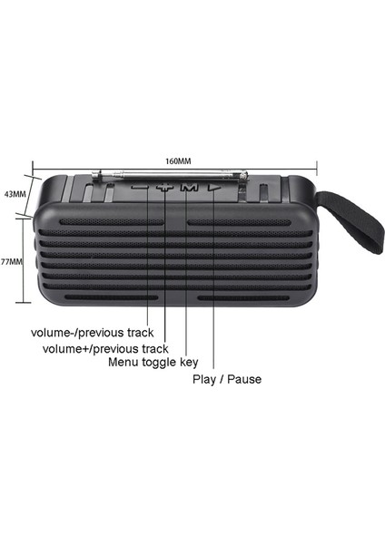 Mavi Güneş Enerjisi Radyo Flaş Işığı Çok Fonksiyonlu Yüksek Hassasiyet USB Tf Aux Fm Bluetooth Hoparlör Şarjı Taşınabilir Radyo Açık (Yurt Dışından)