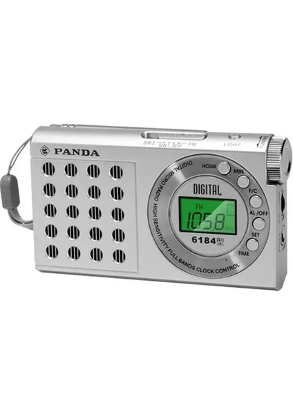 Gümüş Taşınabilir Tam Bant Radyo Fm/mw/sw1/sw2 Alıcısı, LCD Arka Aydınlatmalı Ekran Yüksek Hassasiyetli Radyo Desteği Çalar Saat/kulaklık (Yurt Dışından)