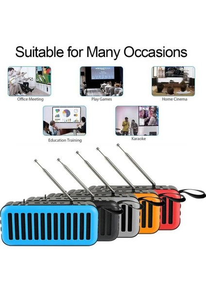 B Taşınabilir Bluetooth Hoparlör Radyo Fm Am Güneş Enerjili Acil Durum Radyo LED El Feneri Dış Mekan Kablosuz Hoparlör USB Şarj (Yurt Dışından)