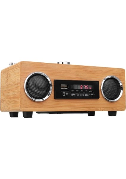 Ahşap Retro Vintage Radyo Süper Bas Fm Radyo Bambu Multimedya Hoparlör Klasik Alıcı USB Mp3 Çalar Uzaktan Kumanda (Yurt Dışından) indirimleri