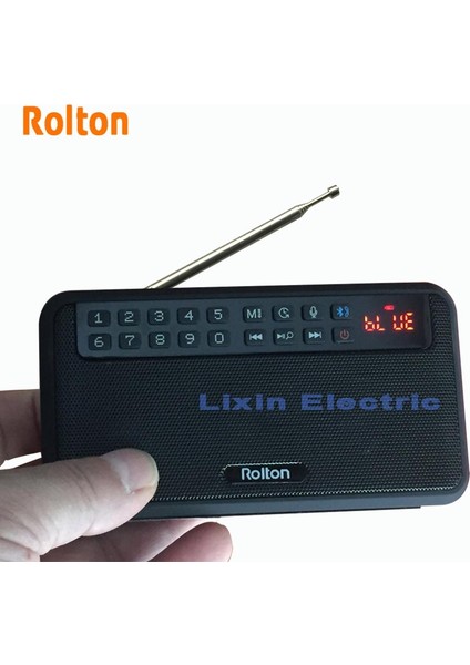 Mor Rolton E500 Taşınabilir Stereo Bluetooth Hoparlörler Fm Radyo Bas Çift Parça Hoparlör Tf Kart USB Müzik Çalar Sütun Desteği Kayıt (Yurt Dışından)