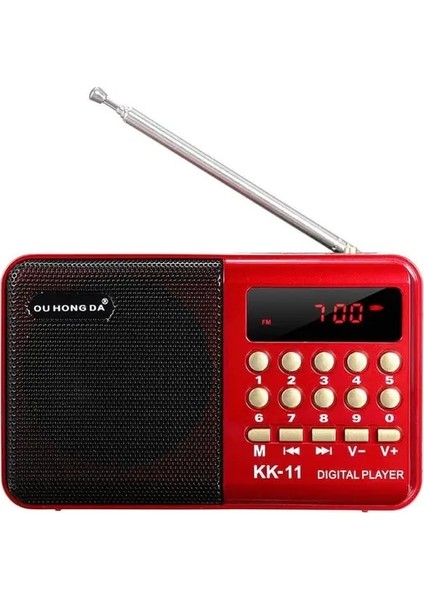 Bir Mola Mini Taşınabilir El K11 Radyo Çok Fonksiyonlu Dijital Fm USB Tf Mp3 Çalar Hoparlör Cihazları Malzemeleri (Yurt Dışından)