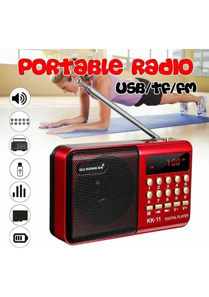 Bir Mola Mini Taşınabilir El K11 Radyo Çok Fonksiyonlu Dijital Fm USB Tf Mp3 Çalar Hoparlör Cihazları Malzemeleri (Yurt Dışından) modelleri