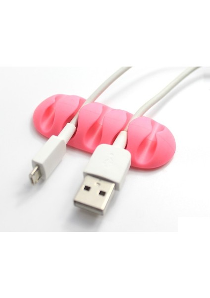 Rastgele Renk 5-Klip Kulaklık Kablosu Sarıcı Organizatör Şarj Kablosu Tutucu Sabitleme Klipleri Pc Tv Için USB Kravat USB Kablosu Kulaklık Tel Koruyucu (Yurt Dışından)