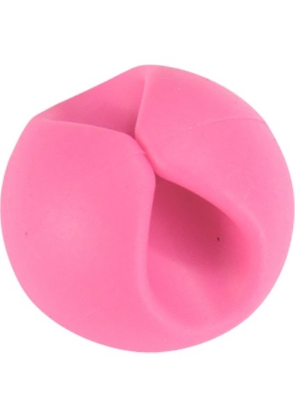 Pembe Tek Delikli Kulaklık Masası Masaüstü Duvar Yuvarlak USB Kablosu Kablosu Kablo Tutucu Klip Organizatör Tutucu Kelepçeleri Harmanlama Yönetimi (Yurt Dışından)