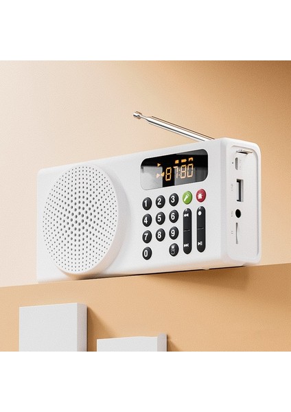 Beyaz Taşınabilir Fm Radyo Açık Acil Radyo Güneş El Krank Bluetooth Hoparlör Tf USB Mp3 Çalar El Feneri ile Güç Bankaları (Yurt Dışından)