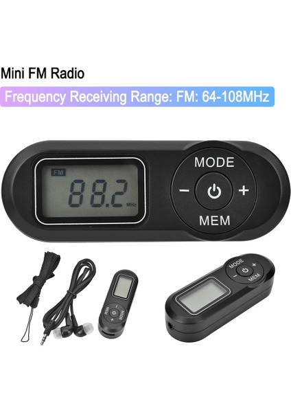 Siyah Taşınabilir Cep Mini Radyo LCD Dijital Ekran Retro Şarj Edilebilir Fm Çalar Alıcı Açık Seyahat Kamp Yürüyüş Yürüyüş Için (Yurt Dışından) indirimleri