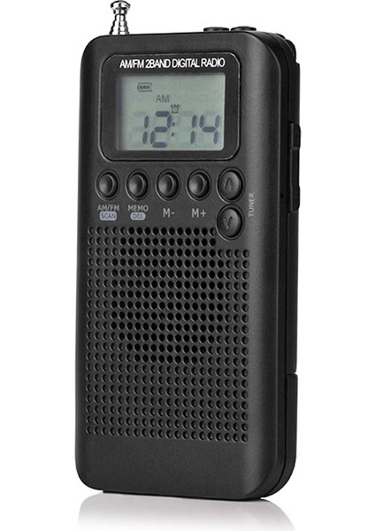 Gri 40MM Sürücü Hoparlör Am Fm Radyo ile LCD Ekran HRD-104 Müzik Severler Için Dijital Mini Cep Oyun Aksesuarları (Yurt Dışından)