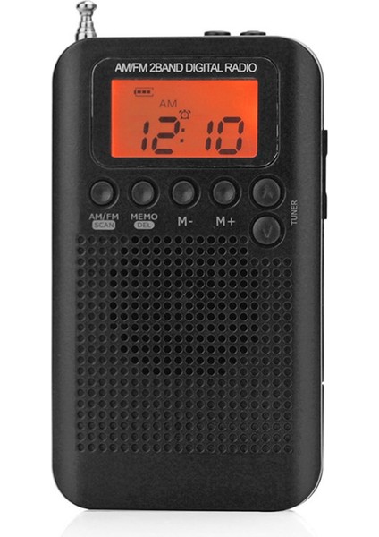 Gri 40MM Sürücü Hoparlör Am Fm Radyo ile LCD Ekran HRD-104 Müzik Severler Için Dijital Mini Cep Oyun Aksesuarları (Yurt Dışından)