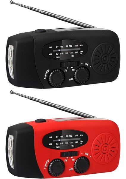 B Kırmızı Çok Fonksiyonlu Taşınabilir Radyo El Krank Güneş USB Şarj Fm Am Hava Durumu Radyo Acil Durum LED El Feneri Torch Güç Bankası (Yurt Dışından) fiyatları