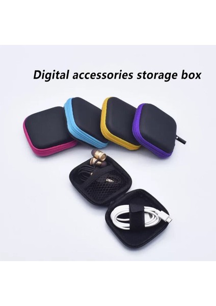 Gül Kırmızı Kulaklık Konteyner Fermuar Uzay Tasarrufu Saklama Çantası Düz Renk Darbeye Dayanıklı Çizilmeye Dayanıklı Taşıma Paket Şarj Cihazı USB (Yurt Dışından) indirimleri