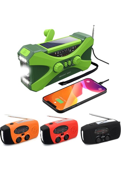 2000 Mah Kırmızı Set Am/fm/noaa Acil Durum Radyosu 10000 Mah Güneş Enerjisi El Krank Radyo Küresel Alıcı Yüksek Kaliteli LED Torch Okuma Işığı Sos Alarmı (Yurt Dışından) modelleri