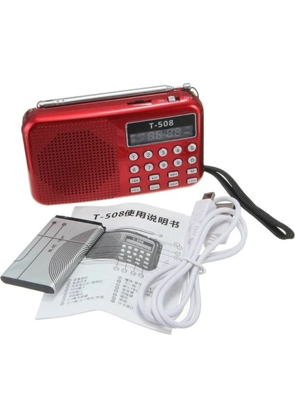 Kırmızı T-508 Müzik Çalar Geri Çekilebilir Anten Tasarımlı Taşınabilir Fm Radyo Cep Boyutu (Yurt Dışından) fırsatları