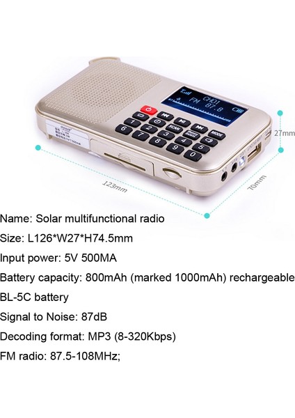 Altın Jınserta Güneş Fm Radyo Mini Güneş Enerjisi Hoparlör Mp3 Müzik Çalar Acil Durum Güneş Enerjili Radyo El Feneri Desteği Tf Kartı (Yurt Dışından) modelleri